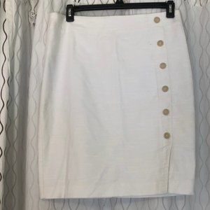 Loft side button pencil skirt